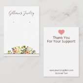 Eenvoudig Ketting en oorscherm met bladeren Visitekaartje (Voorkant / Achterkant)