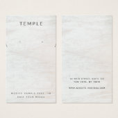 Eenvoudig Ketting met wit hout Visitekaartje (Voorkant /achterkant)