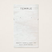 Eenvoudig Ketting met wit hout Visitekaartje (Voorkant)