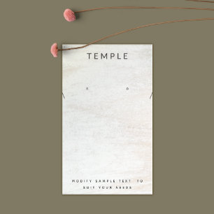 Eenvoudig Ketting met wit hout Visitekaartje