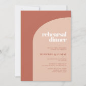 Eenvoudig keukenetentje terracotta boogrepetitie kaart (Voorkant)