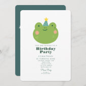 Eenvoudig kikkerbos met levende dieren kaart (Voorkant / Achterkant)