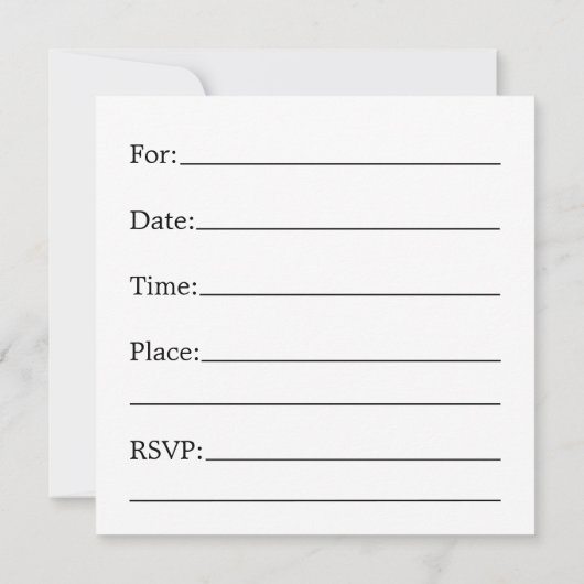 Eenvoudig Kind vult de blanco superheld in Kaart (Achterkant)