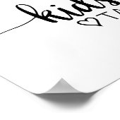 Eenvoudig Kinder  tabelteken voor zwarte kalligraf Poster (Hoek)