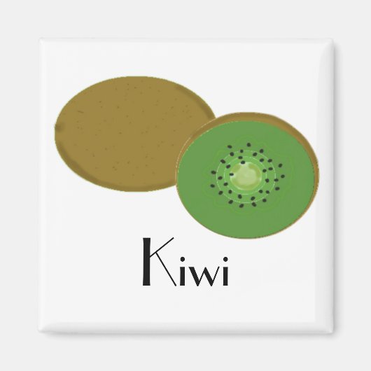 Eenvoudig Kiwi Fruit Magneet (Voorkant)