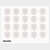Eenvoudig Klant Bedankt Handgeschreven Script Ronde Sticker (Vel)