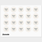 Eenvoudig Klant Bedankt Script Ronde Sticker (Vel)