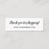 Eenvoudig klappenseel script bedankt dat je koopt klantenkaartje (Voorkant)