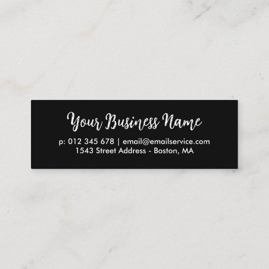 Eenvoudig klappenseel script bedankt dat je koopt klantenkaartje (Achterkant)