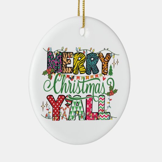 Eenvoudig klassevol kerstversiering keramisch ornament (Rechts)