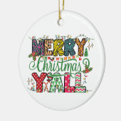 Eenvoudig klassevol kerstversiering keramisch ornament (Links)