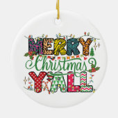 Eenvoudig klassevol kerstversiering keramisch ornament (Achterkant)