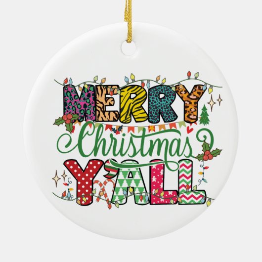 Eenvoudig klassevol kerstversiering keramisch ornament (Achterkant)