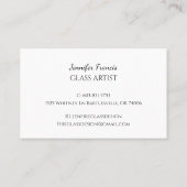 Eenvoudig klassiek dubbelzijdig visitekaartje (Achterkant)