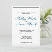 Eenvoudig klassiek Elegant Script Kaart (Staand voorkant)