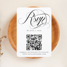 Eenvoudig klassiek elegant script Moderne QR-code