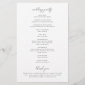 Eenvoudig Klassiek Elegant Trouwprogramma met Bepe Flyer (Achterkant)