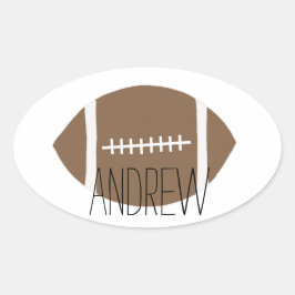 Eenvoudig Klassiek Football Ovale Sticker