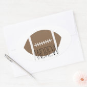 Eenvoudig Klassiek Football Ovale Sticker (Envelop)