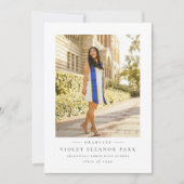 Eenvoudig klassiek foto afstuderen kaart (Voorkant)