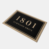 Eenvoudig Klassiek huisnummer en adres Deurmat (Schuin)