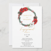 Eenvoudig klassiek kerst modern verlovingsfeest kaart (Voorkant)