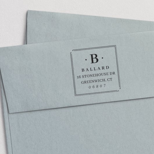 Eenvoudig Klassiek Kierplein-monogram retouradres Zelfinktende Stempel