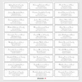 Eenvoudig Klassiek Manuscript Weddenschap Adres Sticker (Vel)