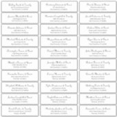 Eenvoudig Klassiek Manuscript Weddenschap Adres Sticker (Voorkant)