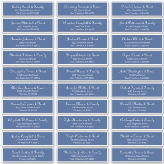 Eenvoudig Klassiek Manuscript Weddenschap Adres Sticker (Voorkant)