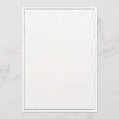 Eenvoudig klassiek minimalistisch huwelijksmenu, m menu (Achterkant)