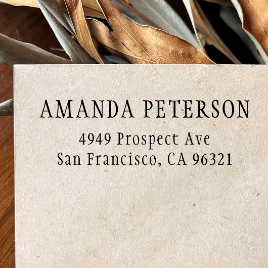 Eenvoudig Klassiek minimalistisch retouradres Zelfinktende Stempel