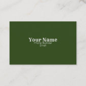 Eenvoudig Klassiek Minimalistisch Visitekaartje Na (Achterkant)