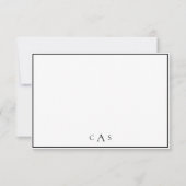 Eenvoudig klassiek monogram - Hartelijk dank Bedankkaart (Voorkant)