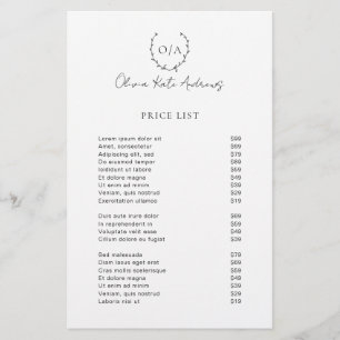 Eenvoudig klassiek monogram krans Elegant