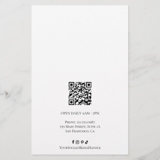 Eenvoudig klassiek monogram krans Elegant (Achterkant)