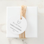 Eenvoudig klassiek monogram krans Elegant Bedankjes Labels (In situ)