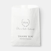 Eenvoudig klassiek monogram krans Elegant Bedankzakje (Voorkant)