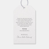 Eenvoudig klassiek monogram krans Elegant Cadeaulabel (Achterkant)