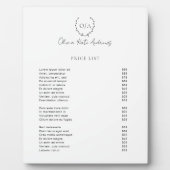 Eenvoudig klassiek monogram krans Elegant Fotoplaat (Voorkant)