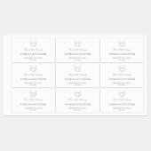 Eenvoudig klassiek monogram krans Elegant Labels (Vel)