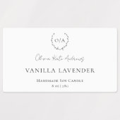 Eenvoudig klassiek monogram krans Elegant Labels (Design 2)