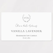 Eenvoudig klassiek monogram krans Elegant Labels (Design 1)