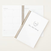 Eenvoudig klassiek monogram krans Elegant Planner (Display)