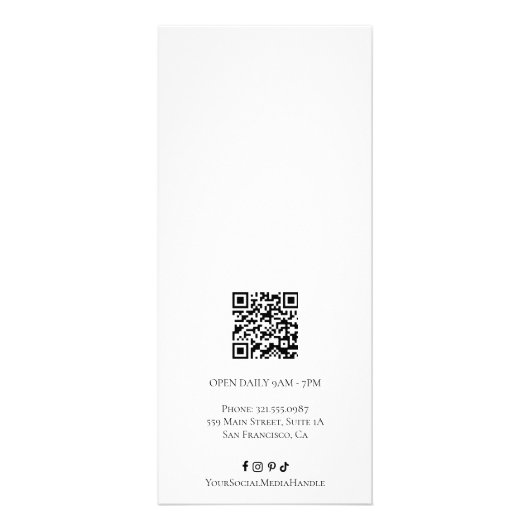 Eenvoudig klassiek monogram krans Elegant Reclamekaart (Achterkant)