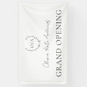 Eenvoudig klassiek monogram krans Elegant Spandoek (Verticaal)