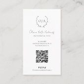 Eenvoudig klassiek monogram krans Elegant Visitekaartje (Voorkant)