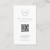 Eenvoudig klassiek monogram krans Elegant Visitekaartje (Voorkant)