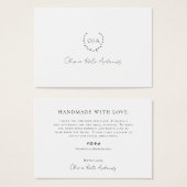 Eenvoudig klassiek monogram krans Elegant Visitekaartje (Voorkant /achterkant)