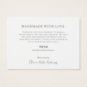 Eenvoudig klassiek monogram krans Elegant Visitekaartje (Achterkant)